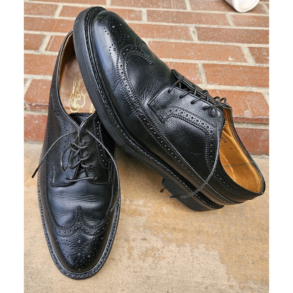 Florsheim Imperial Men's Black Leather Wingtip Dress Shoes Gumlite Sz 10.5C EUC
